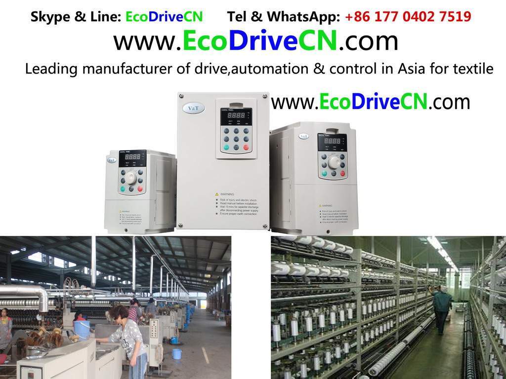 V&T EcoDriveCN® VFD drives for textile