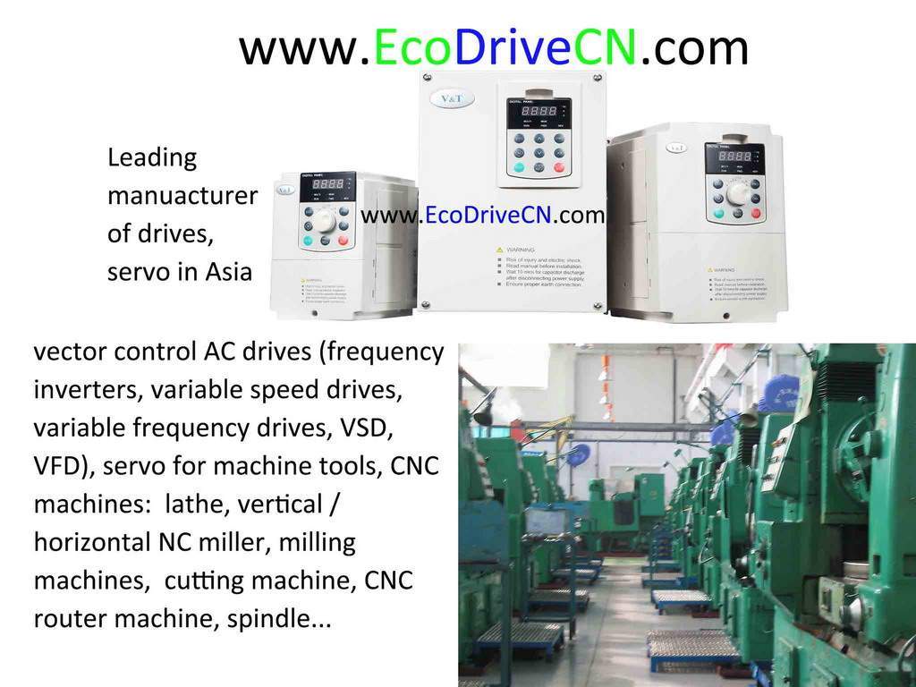 V&T EcoDriveCN® VFD drives for CNC